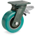 300mm TR-Roll Polyurethane Wheels, cast Iron centre, swivel top plate bracket EE HD, rear adjustable brake 628918